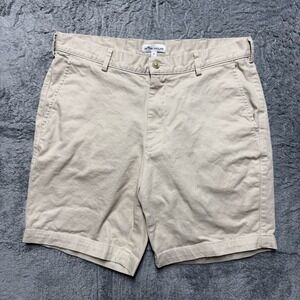 Peter Millar Pilot Twill Shorts Mens 34x7 Beige Pima Cotton Stretch Chino Golf